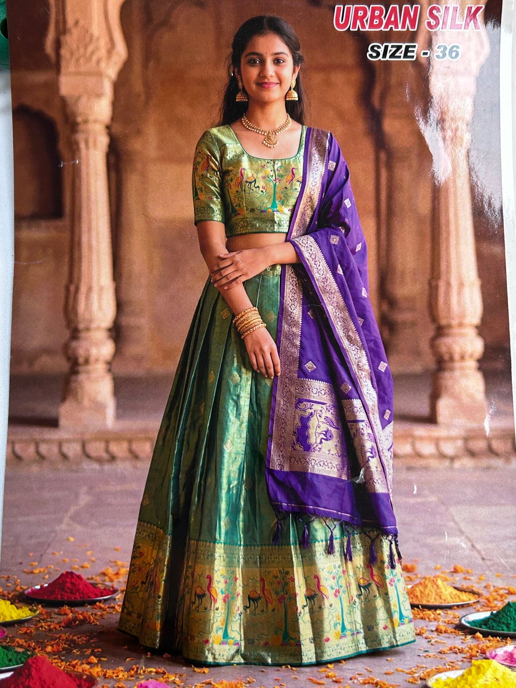 Pattu lehenga for girls