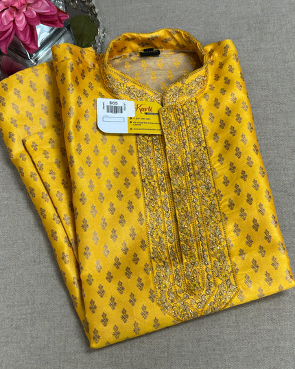 Cotton silk short kurta - Kurti Connection USA