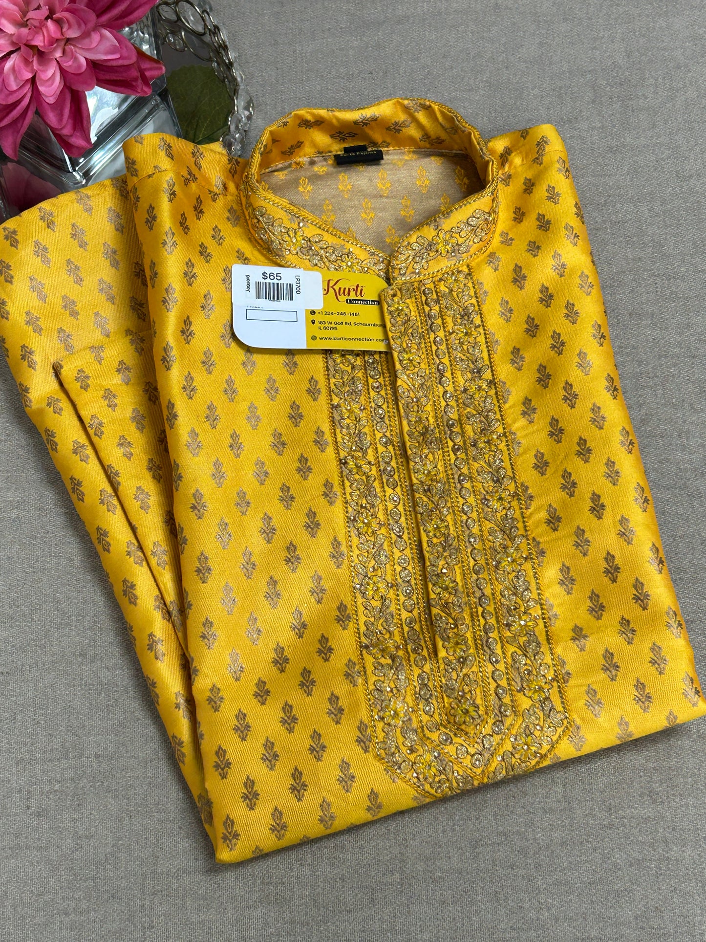 Cotton silk short kurta