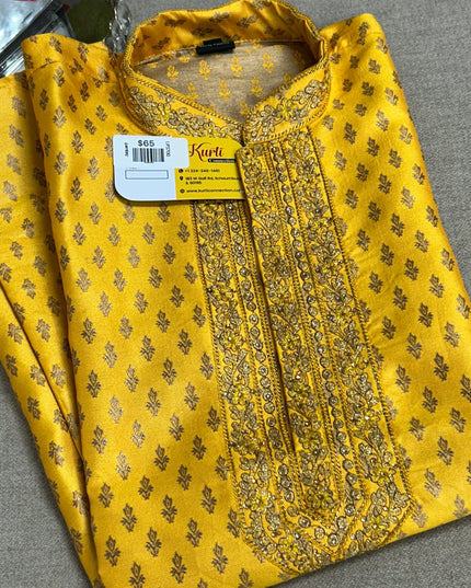 Cotton silk short kurta - Kurti Connection USA
