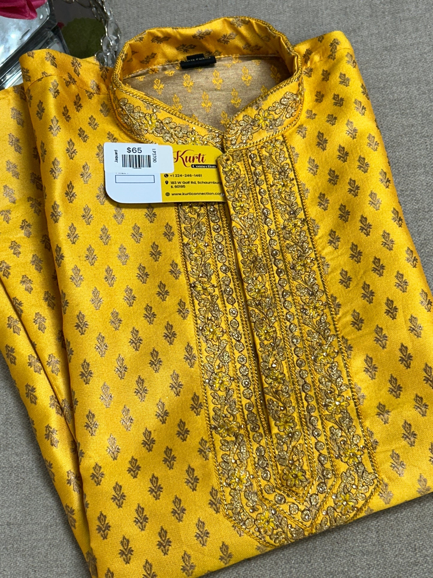 Cotton silk short kurta