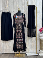 Black party wear Kurti set : perfect for wedding reception