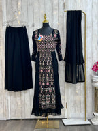 Black party wear Kurti set : perfect for wedding reception