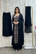 Black party wear Kurti set : perfect for wedding reception