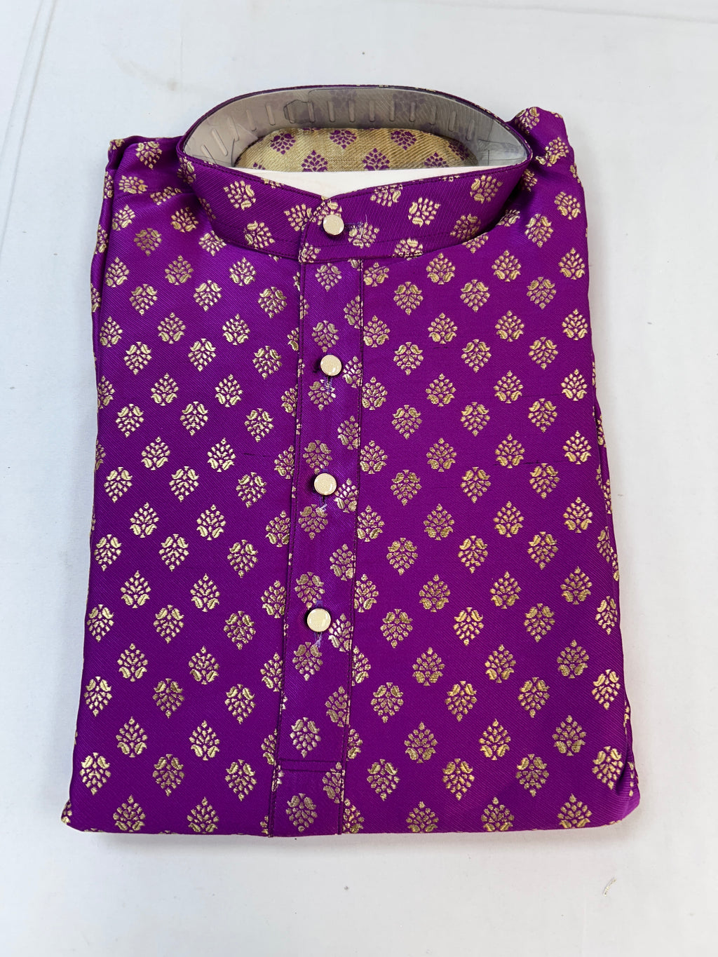 Dark pink kurta pajama set for men