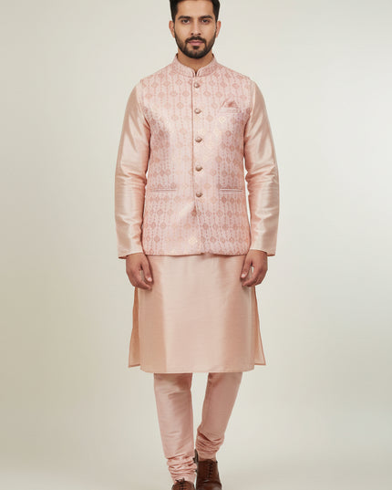 Silk kurta pajama with jacket