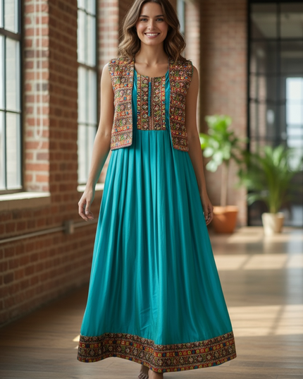 Silk long kurti