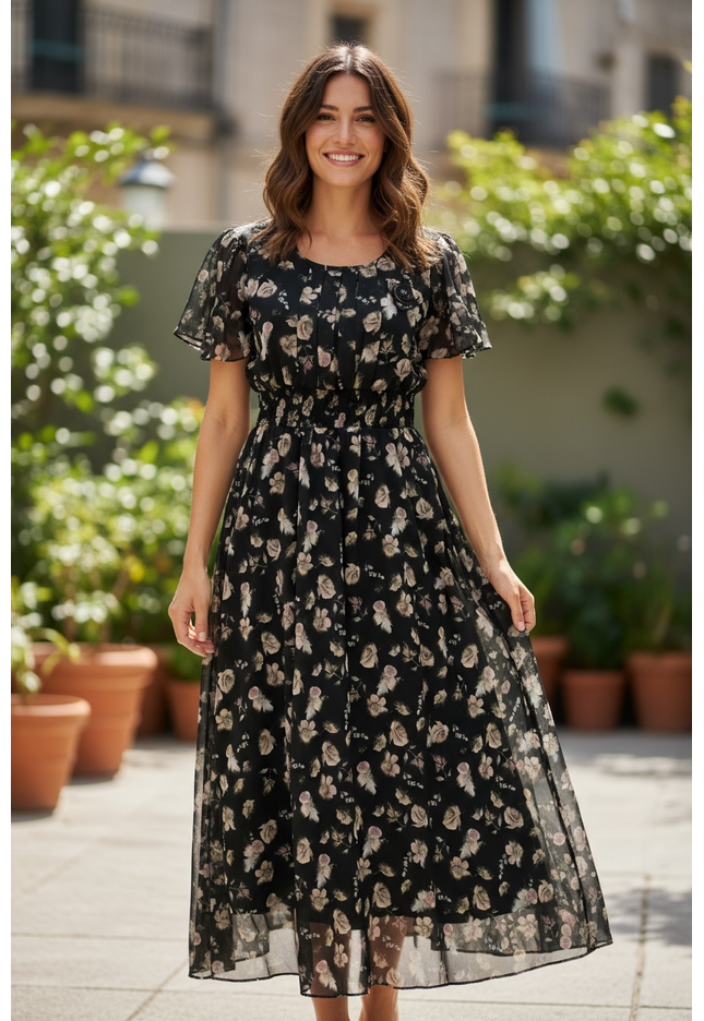 Chiffon long dress