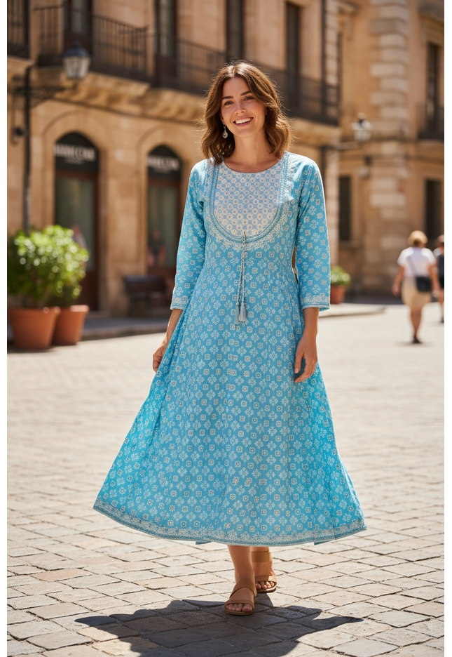 Cotton long kurti