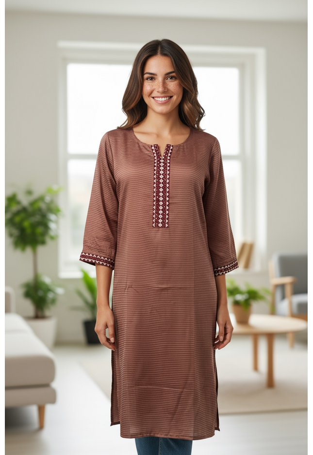Chinon silk kurti