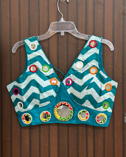 Mirror work blouse - Kurti Connection USA