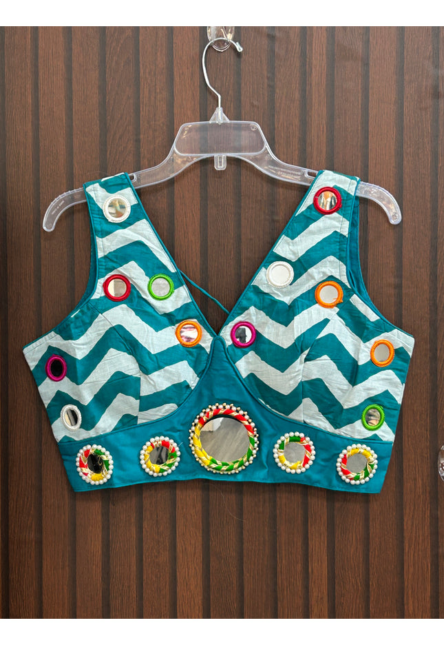 Mirror work blouse - Kurti Connection USA