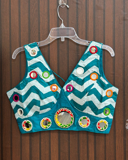 Mirror work blouse - Kurti Connection USA