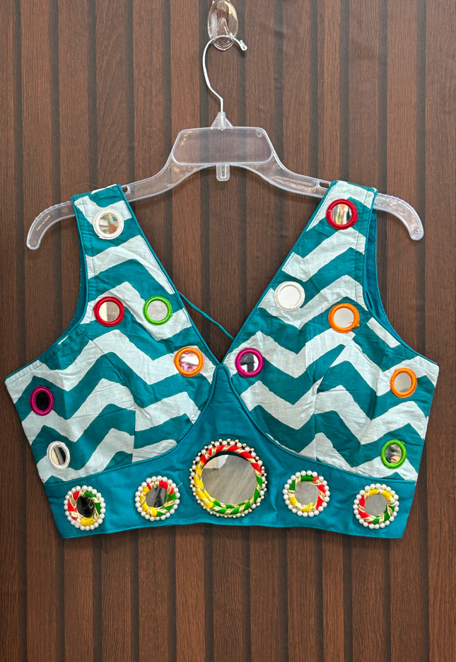 Mirror work blouse - Kurti Connection USA