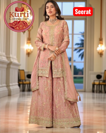Seerat : heavy party wear sharara suits