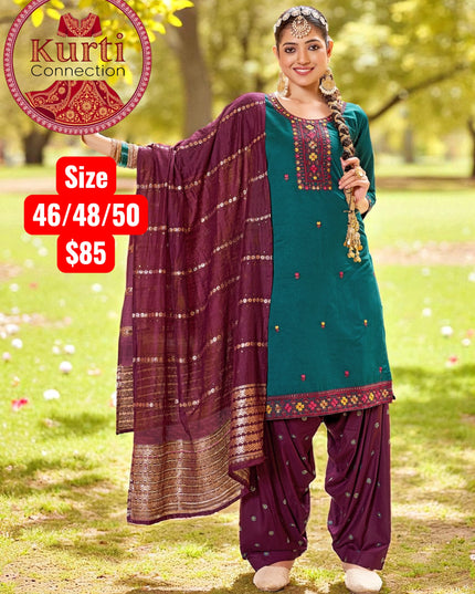 Queen : rayon patiala suit