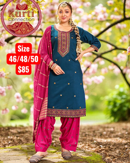 Queen : rayon patiala suit