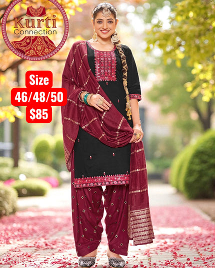 Queen : rayon patiala suit