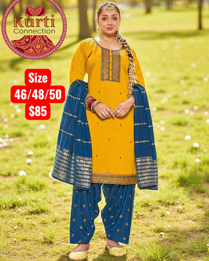 Queen : rayon patiala suit