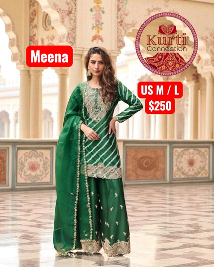 Meena : Silk sharara set