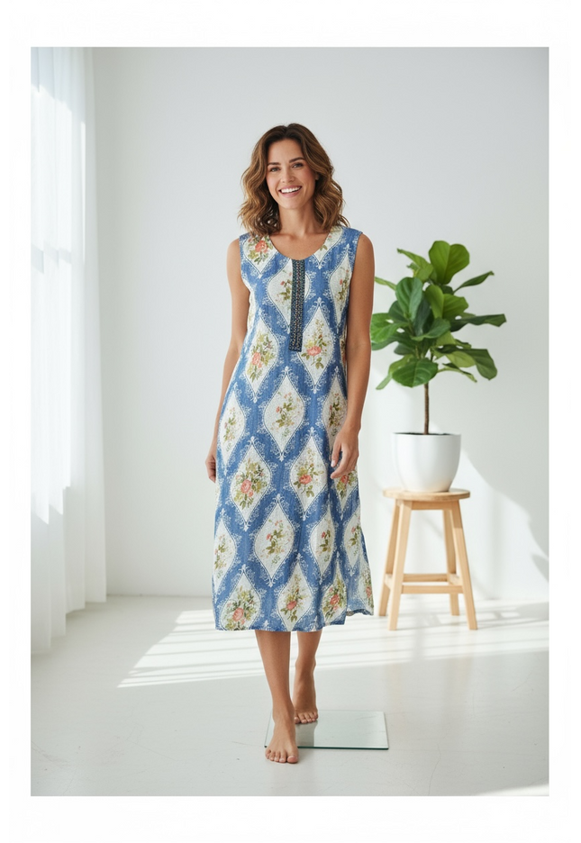 Light blue georgette kurti