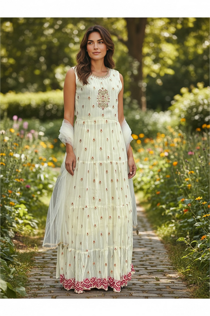 Party wear long kurti by Kurti Connection USA