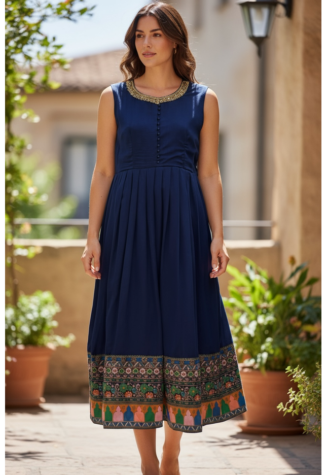 Silk long kurti