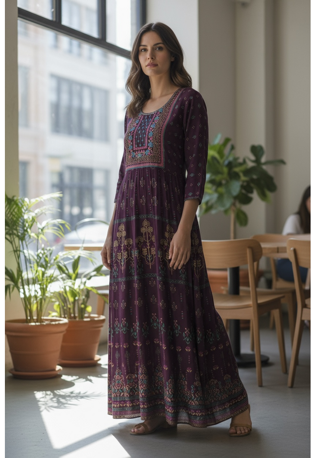 Rayon long kurti