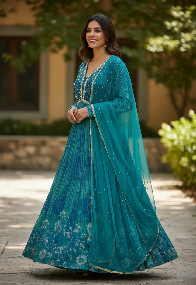 Georgette long kurti