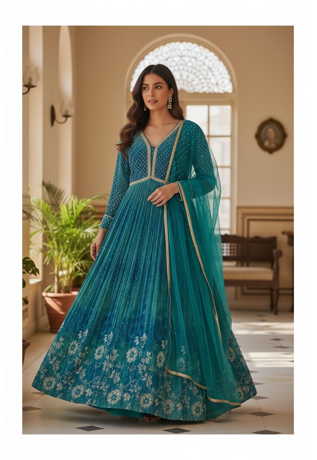 Georgette long kurti