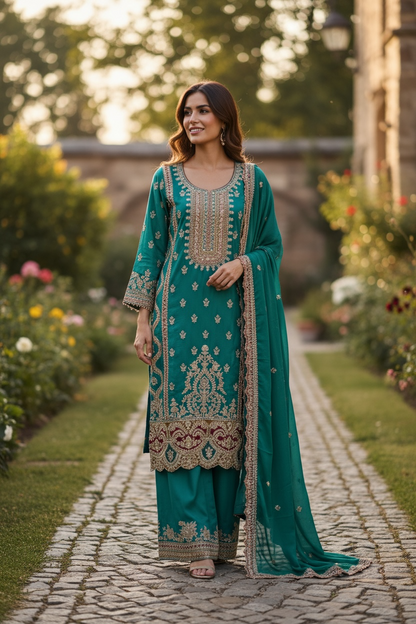 Party wear sharara set by Kurti Connection USA