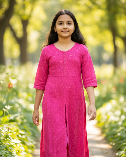 Chikankari kurti for girls