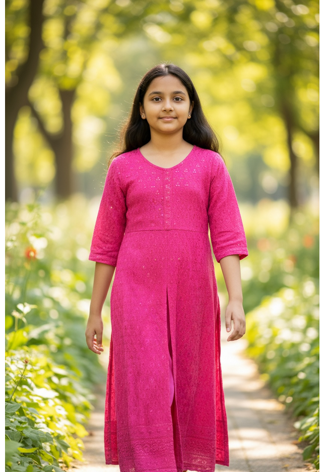 Chikankari kurti for girls