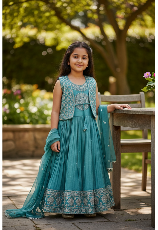 Kids Anarkali dress / long kurti set for young girls