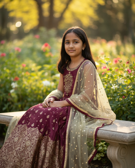 Kids / girls : Size 36 long kurti set
