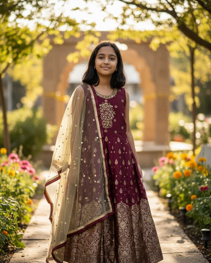 Kids / girls : Size 36 long kurti set