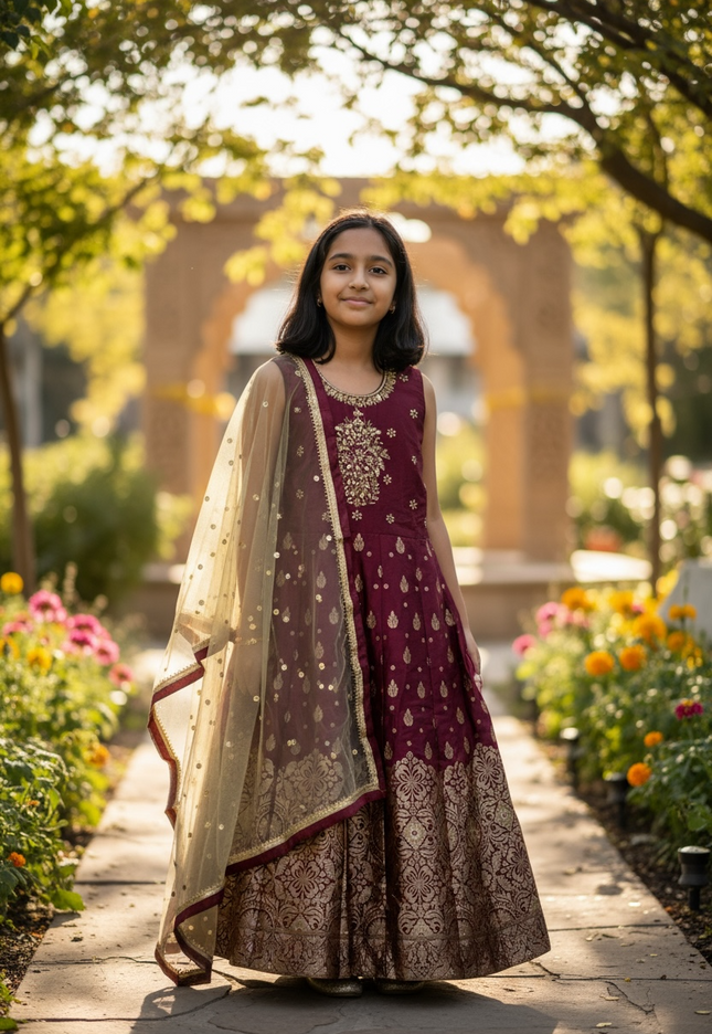 Kids / girls : Size 36 long kurti set