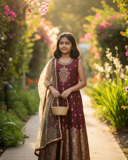 Kids / girls : Size 36 long kurti set