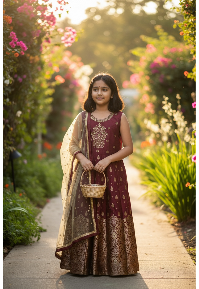 Kids / girls : Size 36 long kurti set