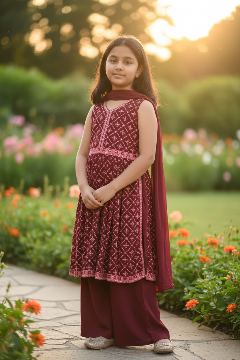 Size 36/ Naira cut dress for young girls by Kurti Connection USA