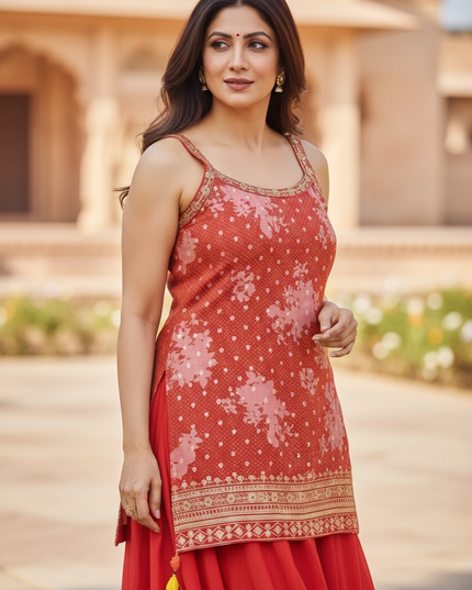 Silk sharara set