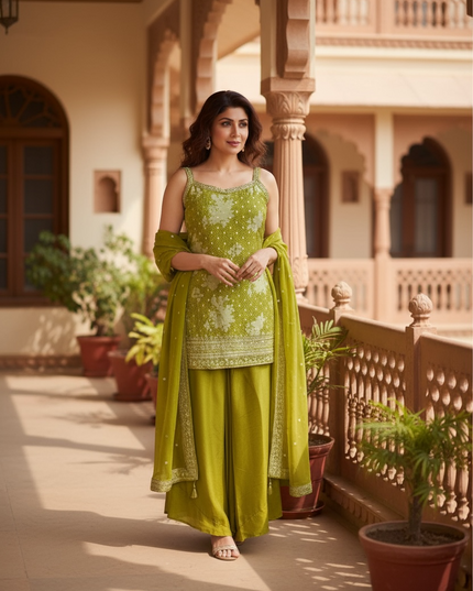 Silk sharara set