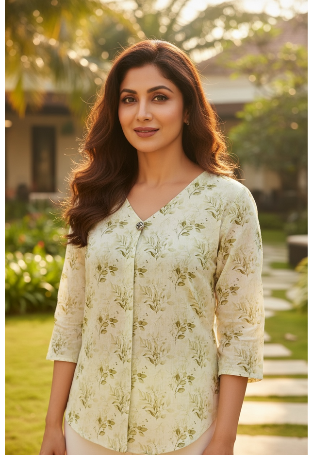 Chiffon short kurti top