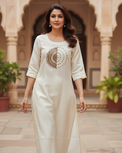 Chanderi silk kurti