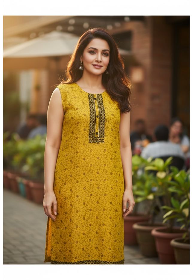 Chanderi Silk Kurti