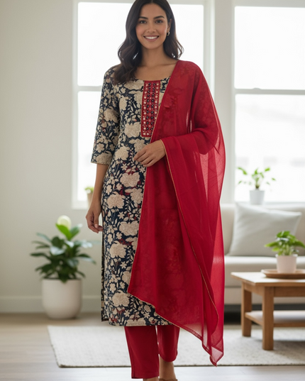 Modal silk salwar suit