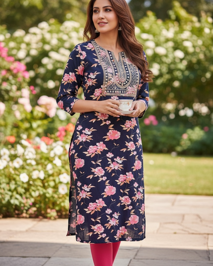 Cotton kurti pant set