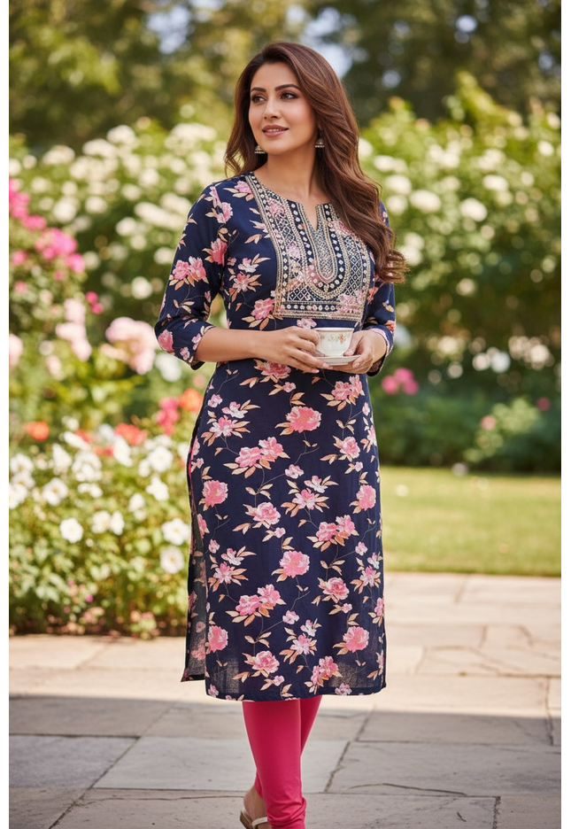 Cotton kurti pant set