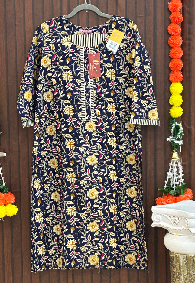 Cotton Kurti pant set - Kurti Connection USA