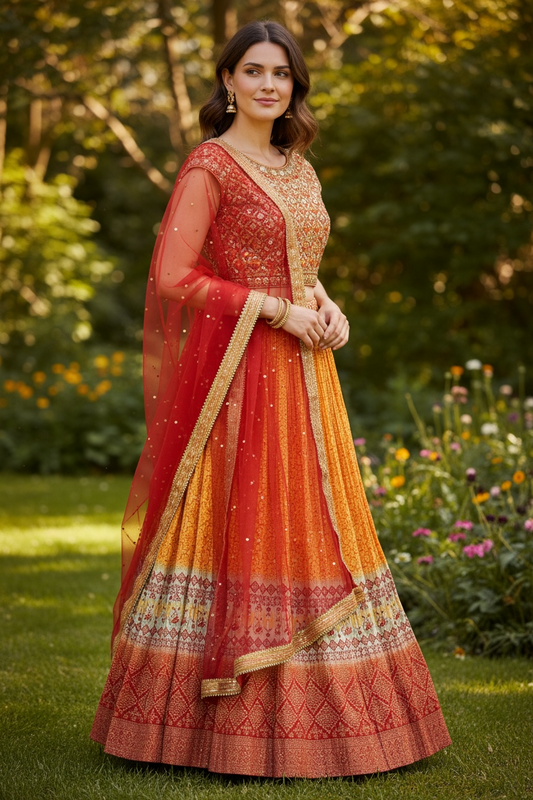 Bandhani print Lehenga choli set